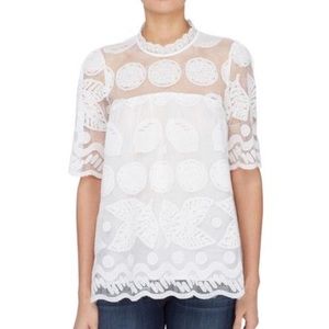 🍋Catherine Malandrino lemon lace top🍋